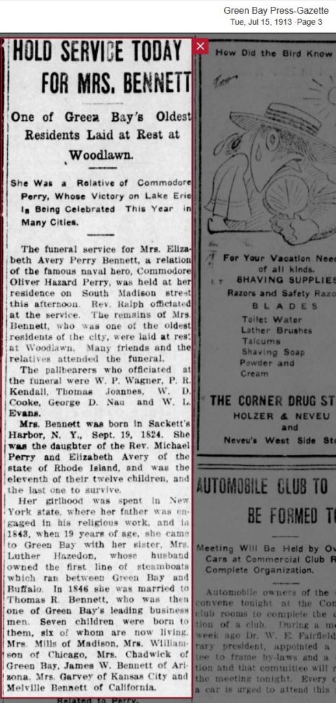 Elizabeth Avery Petty Bennett Obituary