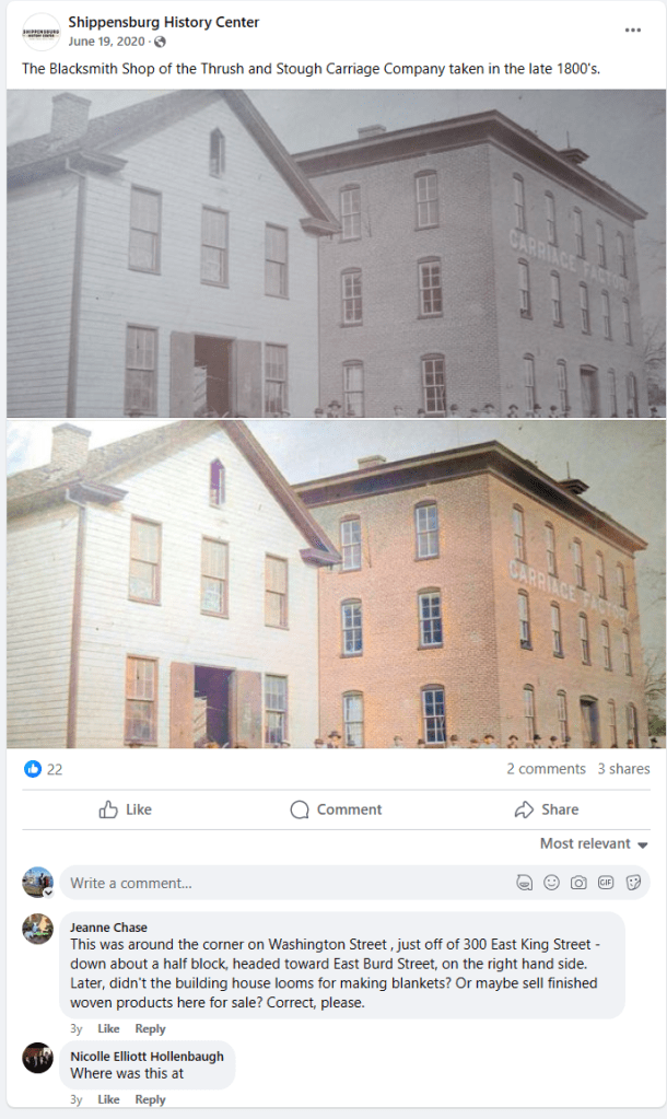 Shippensburg History Center _ Facebook_Thrush and Stough Carriage Company